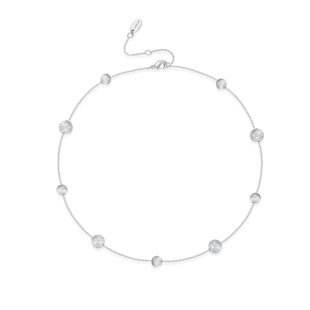 CINNLER「白山茶的香颂曲」菱格编织满天星设计锁骨链choker项链