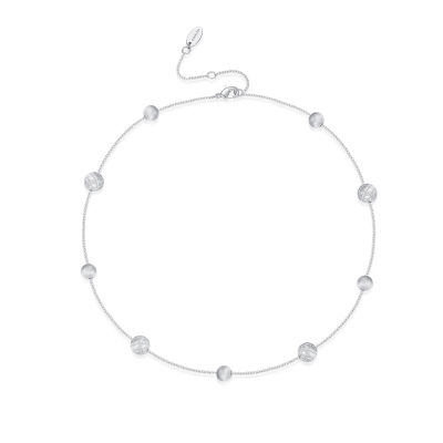 CINNLER菱格编织球choker短项链