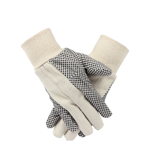 布点塑手套棉针织PVC点塑建筑劳保车间工厂耐磨防滑工作手套25cm