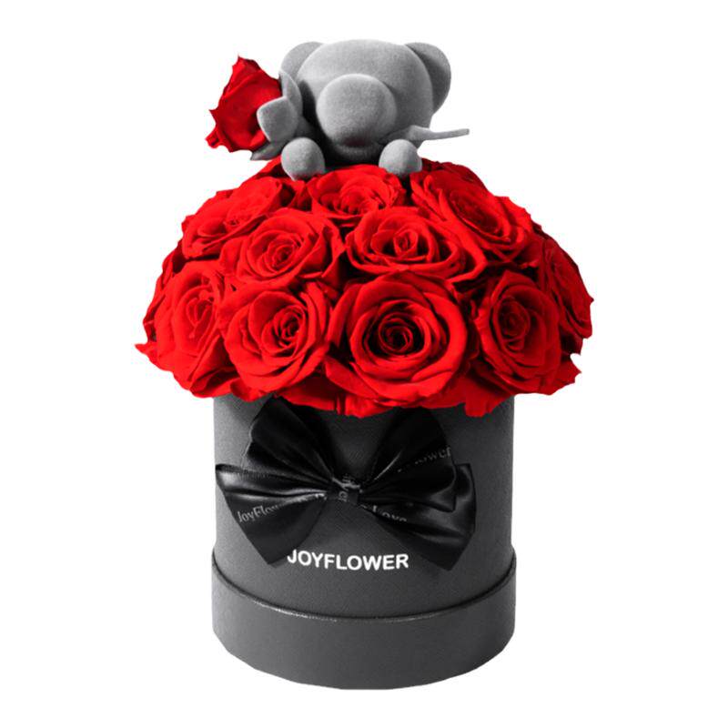JOYFLOWER永生玫瑰真花抱抱桶