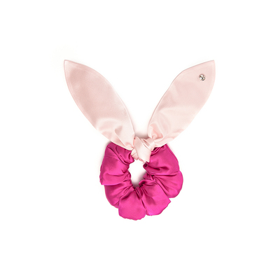 scy蝴蝶结撞色真丝发圈