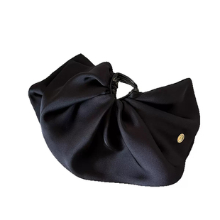 在逃公主法式温柔发抓设计感缎面裙摆马尾夹高级感时尚半披发发夹