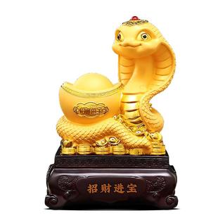 招财进宝生肖金蛇摆件十二生肖蛇年吉祥物春节贺岁装饰开门红礼物