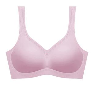 无痕文胸无钢圈内衣女聚拢小胸显大防下垂一体背心式美背薄款胸罩