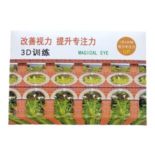 3D训练改善视力提升专注力三维立体画益智玩具眼睛近视视觉训练卡