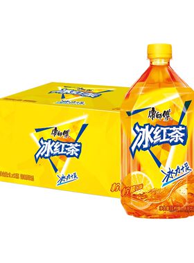 康师傅冰红茶1L*12瓶整箱批特价网红饮品大瓶装柠檬味1升茶饮料