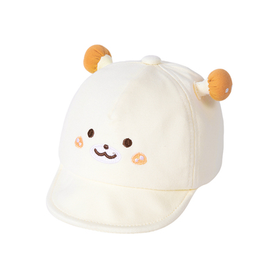 婴儿帽子秋冬宝宝鸭舌帽纯棉