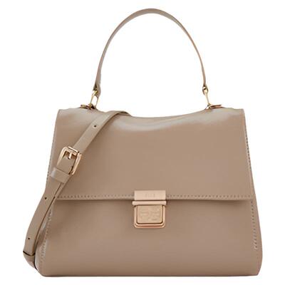 ELLE女包油蜡牛皮手提包大容量