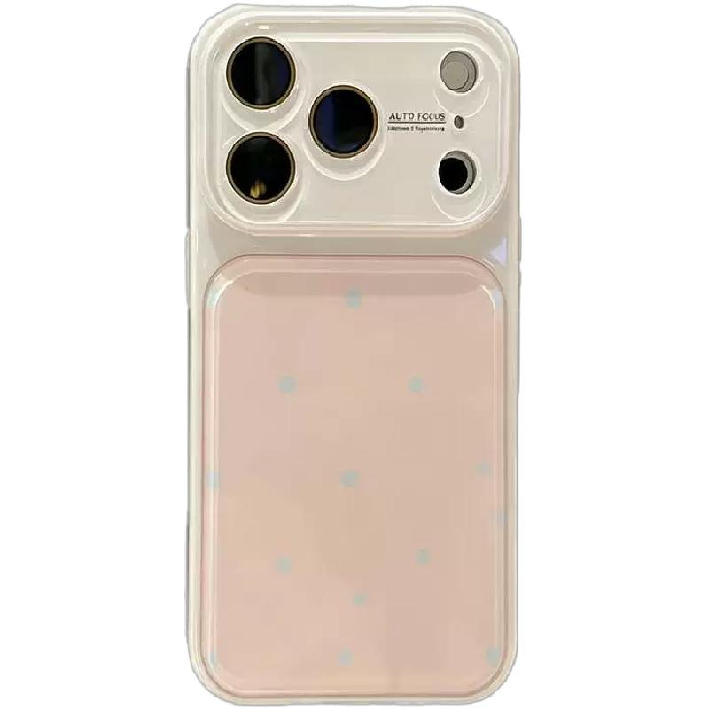 韩系ins风撞色波点适用苹果18promax手机壳秒变18大视窗iphone17pro网红超火爆款16男女简约12高级感12防摔套