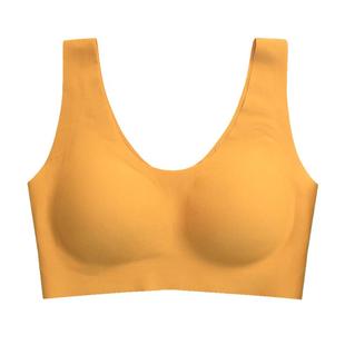 零感无束缚』桑罗桑蚕丝无尺码内衣背心式无钢圈文胸女生美肤礼物