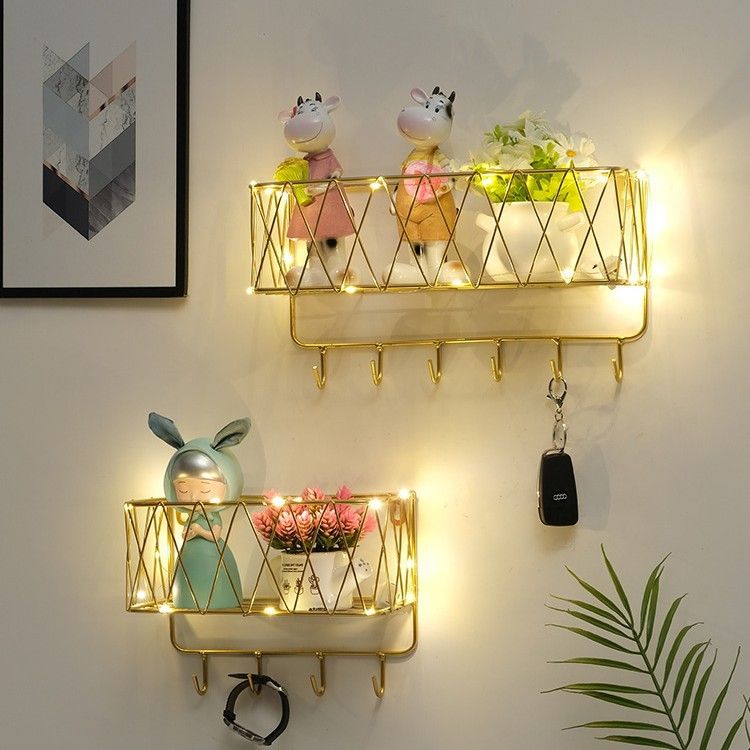 免打孔钥匙挂钩门口雨伞壁挂收纳壁挂式置物架衣墙上架玄关墙面