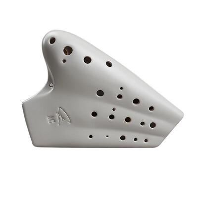 复管无光白素烧专业型风雅陶笛