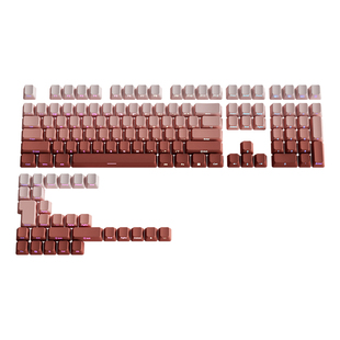 腹灵腮红侧刻键帽双色渐变透光PBT耐磨耐打油OEM高度wooting ikbc