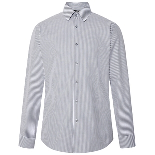 【免烫】利郎官方微弹条纹衬衫男士2025秋季新款休闲男装尖领衬衣