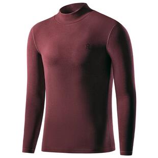 梦特娇加厚加绒保暖内衣男士半高领打底衫德绒发热秋衣内搭上衣冬