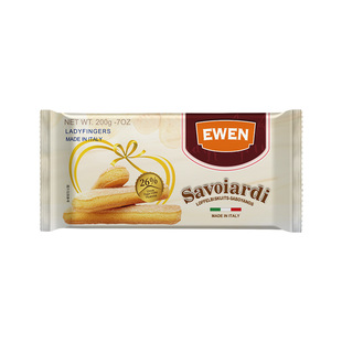 意文安诺尼手指饼干进口蛋糕围边甜品装饰用烘焙提拉米苏原料整箱