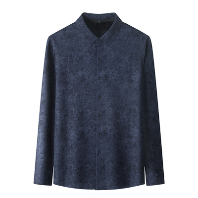 加绒加厚印花长袖衬衫