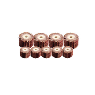 3mm活柄百叶轮打磨头百页电磨头6mm活柄磨头带柄砂纸抛光轮砂布轮