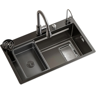 厨房洗菜盆大单槽加厚304不锈钢水槽米粒压纹家用台下洗碗槽水池