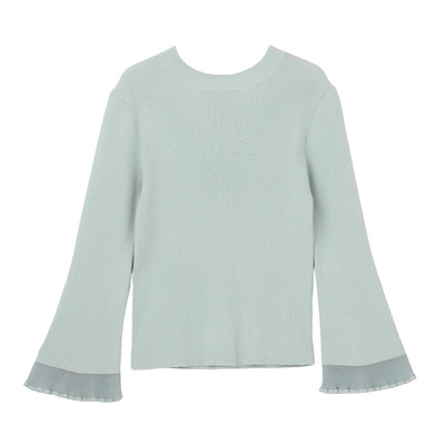 any SiS时尚温柔气质简约可水洗薄透细节针织上衣女ONWARD