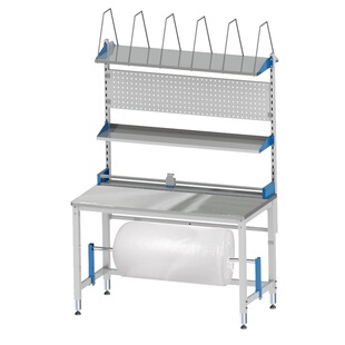 商用打包台包装台裁膜台气泡膜裁剪不锈钢面快递封箱防静电工作台