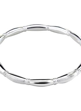 纯银足银s999藕节手镯