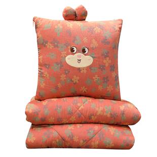 抱枕被子两用豆豆绒办公室午睡枕头二合一汽车靠枕午休车载床头