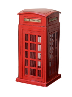 英伦欧式风家居摆件怀旧电话亭