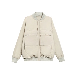 TurnSignal时尚短款工装羽绒服女冬季2025新款宽松保暖羽绒外套