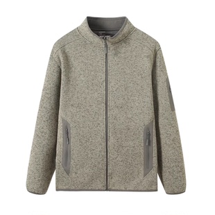 鸟系同款2025春季新款男士户外抓绒衣立领开衫立领卫衣外套女1195