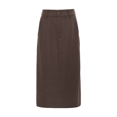 JESSIE复古美拉德裙子冬款中长款显瘦A字半身裙气质职场通勤