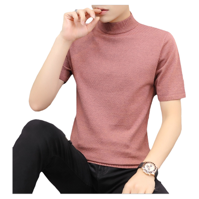 男士冬季加厚半高领毛衣