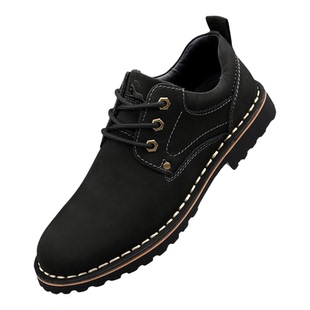 公羊男士休闲皮鞋2026春季新款哑光复古真皮男鞋头层牛皮工装皮鞋