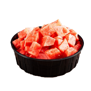 西瓜打包盒一次性圆形果切盒塑料透明水果店哈密瓜菠萝蜜专用方形