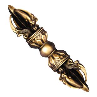 黄铜五股金刚杵手把件随身盘玩解压把玩件藏式文玩小摆件吊坠挂件