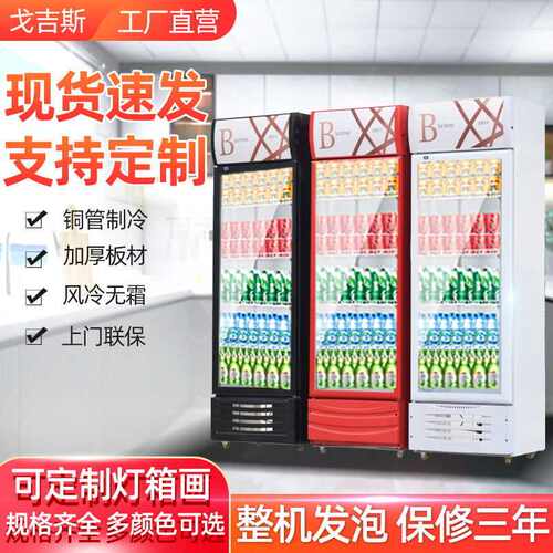啤酒饮料展示柜冰柜单双门保鲜柜超市便利店果蔬冷藏柜酒水饮料柜