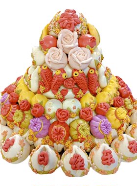 生日蛋糕花饽饽面点老人大寿桃
