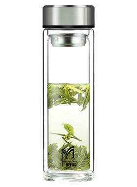 双层玻璃杯便携学生喝水家用