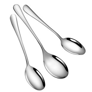 410不锈钢公用勺加厚长柄勺子分菜分餐勺餐厅公勺调羹干饭勺刻字