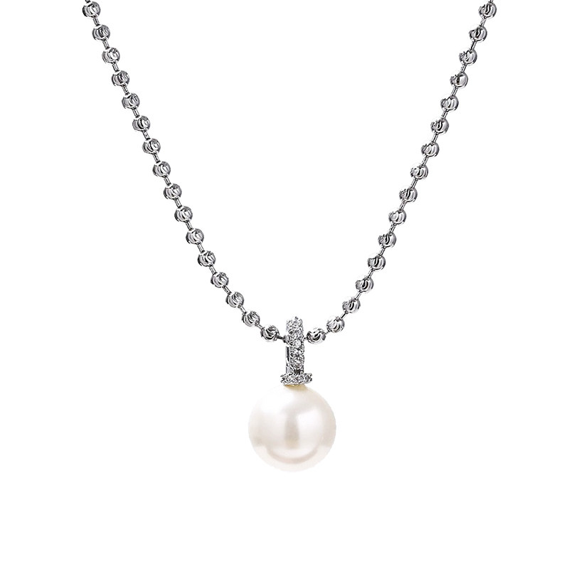 施家珍珠米粒链项链女法式气质
