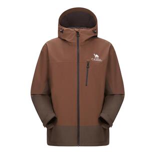 骆驼男装薄款透气外套夹克男女同款户外防风防水冲锋衣三防NR99