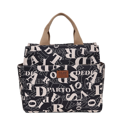 布艺便携手提包百搭时尚饭盒袋