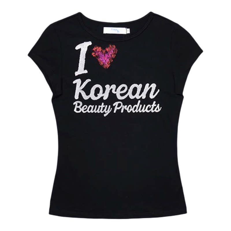 Praying Korean Beauty Tee 个性文字印花女士短袖T恤26秋季新款