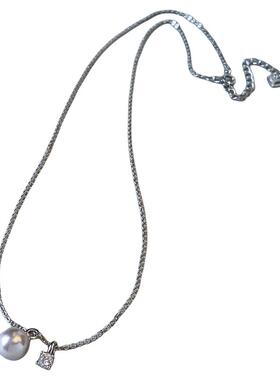 古里雅珍珠锆石吊坠项链高级感