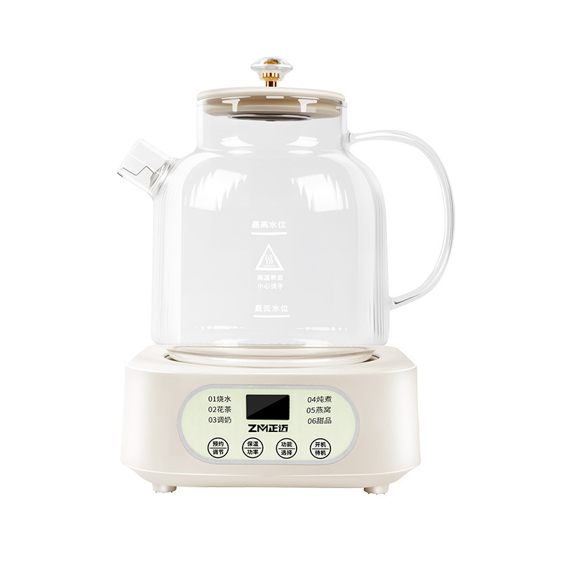 【0胶水】全玻璃加厚养生壶花茶壶煮茶器电热烧水壶保温壶炖煮壶