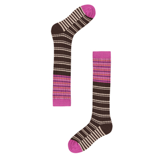 AR条纹小腿袜子女款春秋季堆堆袜彩色复古高筒显瘦美腿秋冬长筒袜