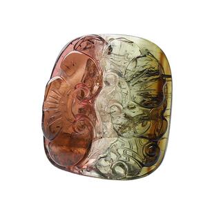 【孤品】福藏心间·高冰西瓜碧玺吊坠亲宝水晶如意项坠饰品