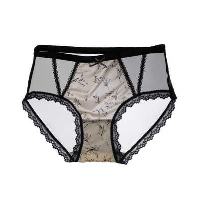 BWFOREST抑菌蚕丝裆蕾丝三角裤