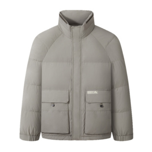 红豆男装羽绒服男士冬季新款中老年爸爸立领保暖休闲绒服外套