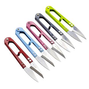 张小泉纱剪TB-448S家用弹簧剪小号裁缝布衣服剪线头U型手工修剪刀